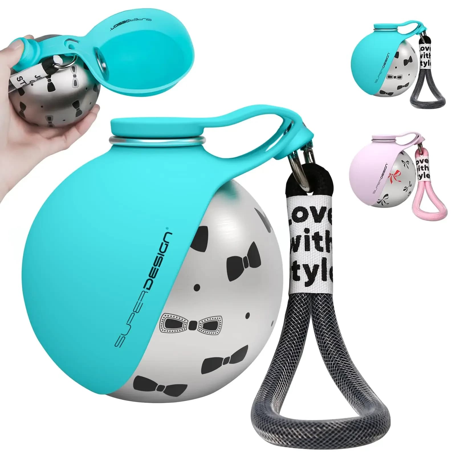PfotenQuell 2-in-1 Hundeflasche (Rosa)